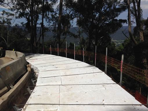 Ausblox geofoam block retaining wall installation