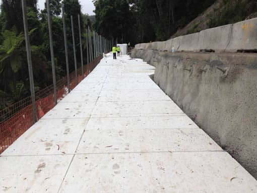 Ausblox Geofoam Block retaining wall installation