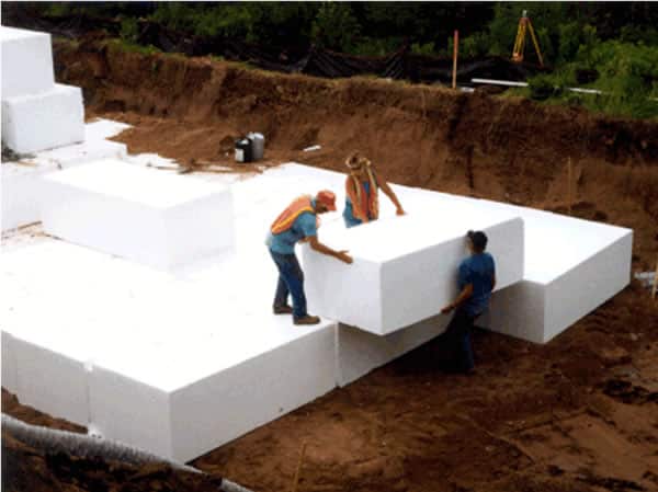 Ausblox Geofoam block installation